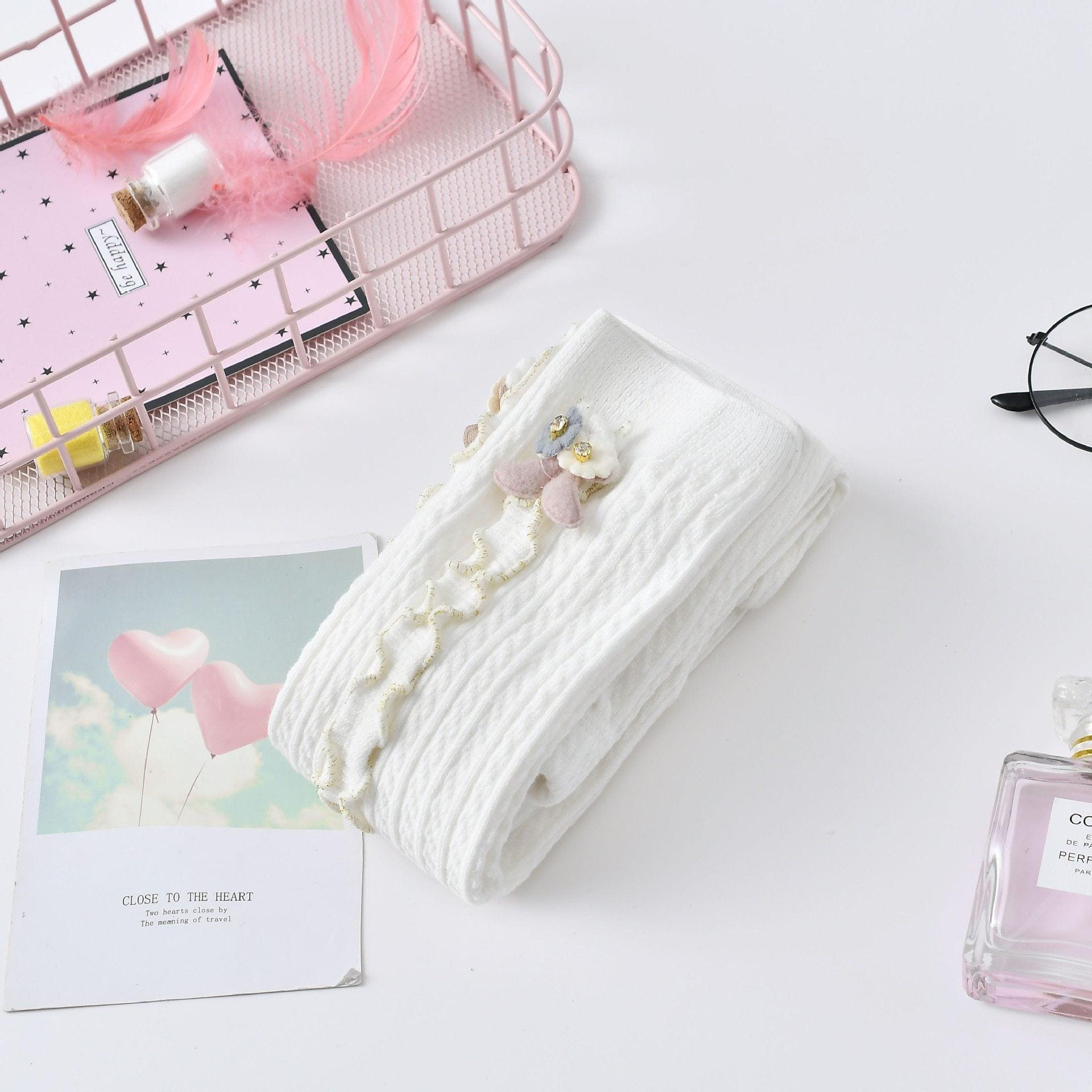 Cute Rabbit Colorful Skinny Trouser Baby Girls Comfortable Knitting Leggings Pants for Kids