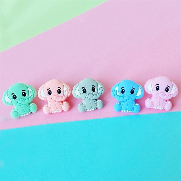 2pc Silicone Elephant Teether  Baby Silicone Chew Charms Baby Teething Gift Toddler Toys Unique Design