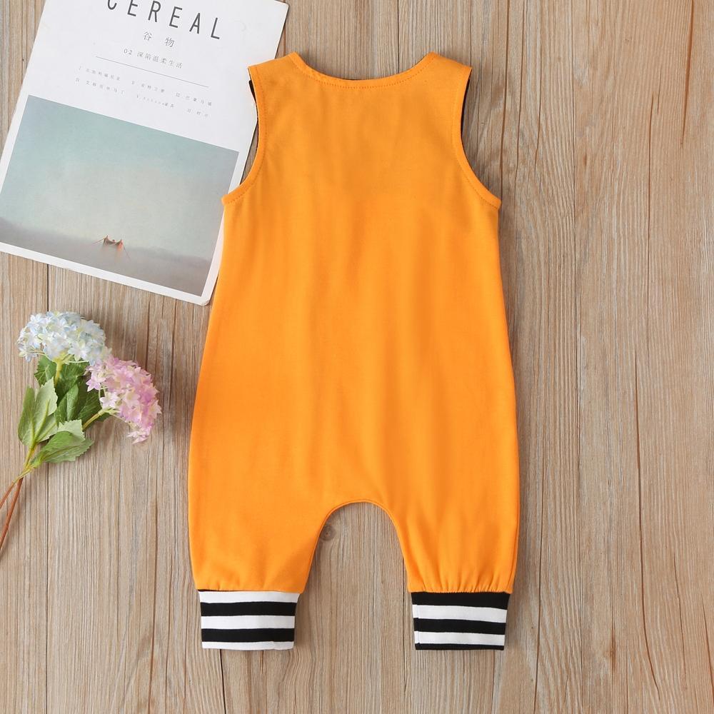 New Baby Boys Girls Outfits Clothes Newborn Baby Kids Rompers Toddler Solid Striped Sleeveless Cotton Jumpsuit Playsuit For Kids