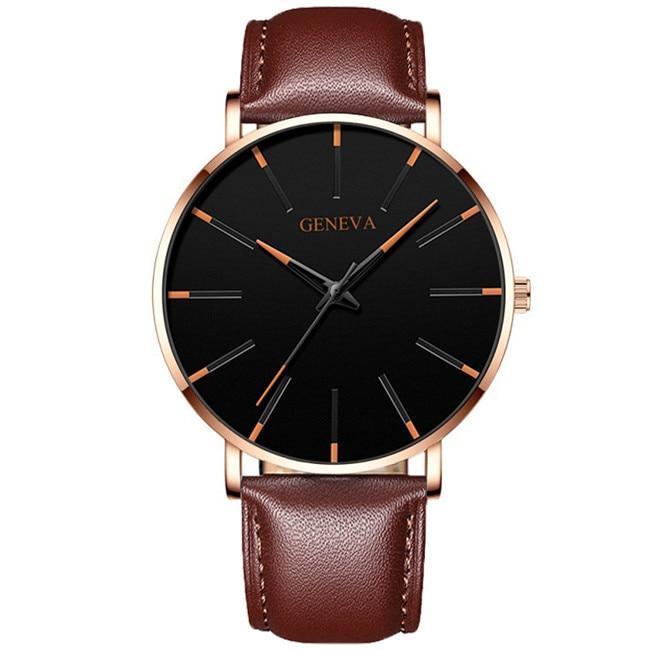 Minimalist Men's Fashion Ultra Thin Watch Simple Men Business Stainless Steel Mesh Belt Quartz Watch Relogio Masculino