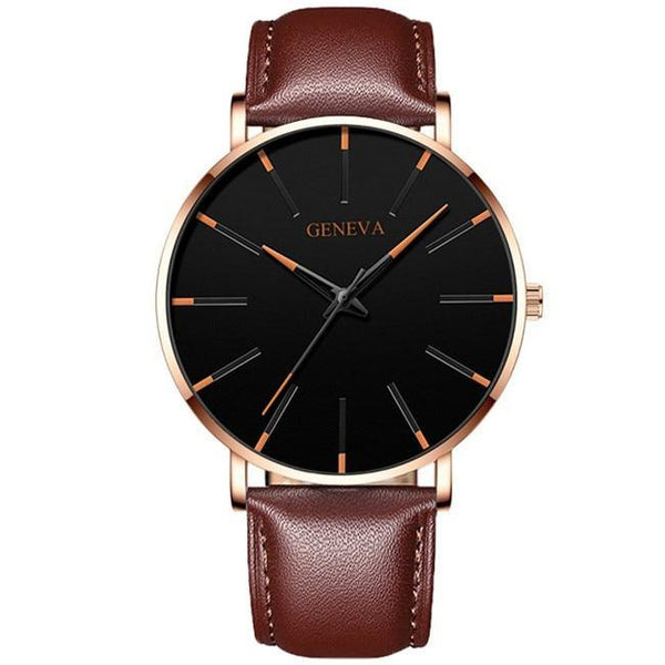 Minimalist Men's Fashion Ultra Thin Watch Simple Men Business Stainless Steel Mesh Belt Quartz Watch Relogio Masculino