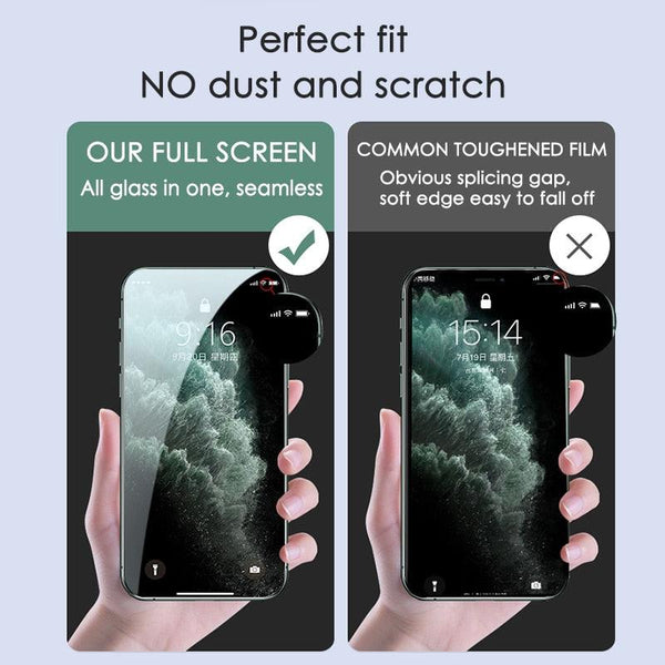 3pcs Full Cover Protective Glass On For Iphone 11 12 13 14 Pro Max Screen Protector For Iphone X Xr Xs Max 7 8 6s Plus Se Glass Full Screen Protector Edge To Edge Full Screen Coverage
