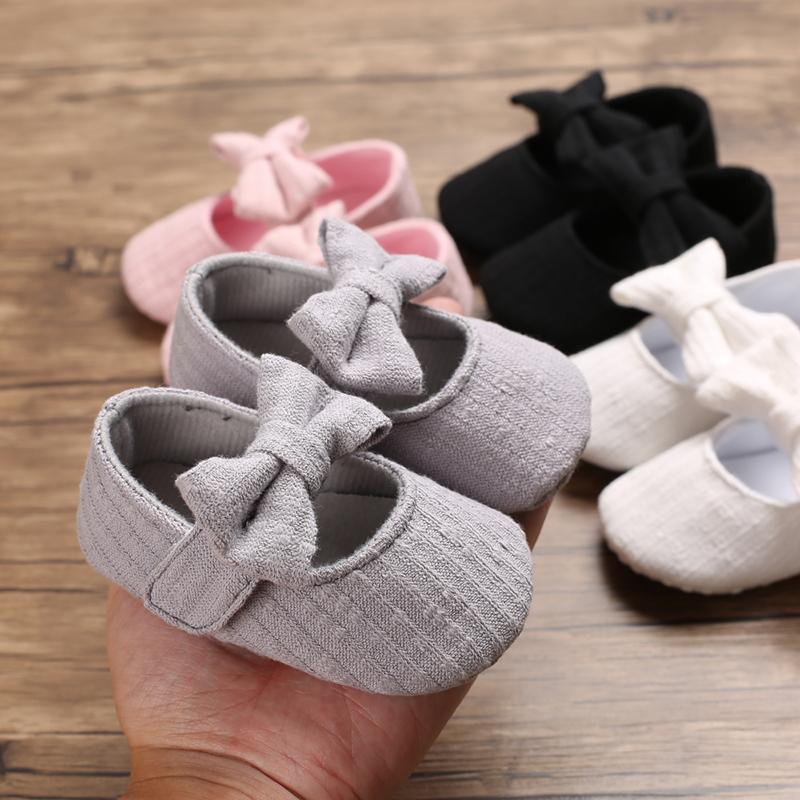 Baby Girls First Walkers Bow Knot Solid Soft Shoe Footwear For Baby Girl Breathable Shoes