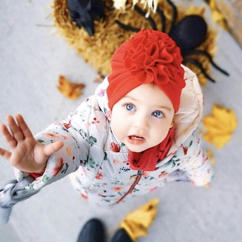 Modern New Lovely Flower Baby Girl Hat Turban Newborn Baby Cap Bonnet Kids Hat For Girls Baby In Trend Design