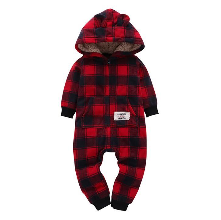 Modern Colorful Interesting Newborn Baby Unisex Warm Clothing Long Sleeved Cotton Romper For Kids