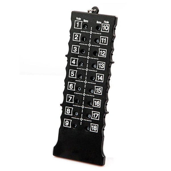 18 Holes Golf Stroke Counters Outdoor Golf Stroke Putt Score Card Score Counter With Key Chain Black