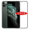 3pcs Full Cover Protective Glass On For Iphone 11 12 13 14 Pro Max Screen Protector For Iphone X Xr Xs Max 7 8 6s Plus Se Glass Full Screen Protector Edge To Edge Full Screen Coverage - For iphone 6(6S)
