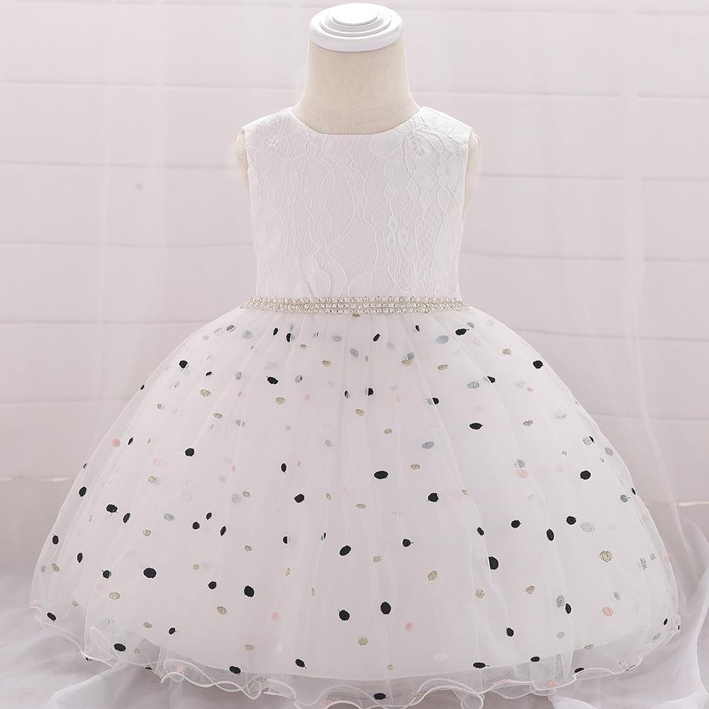New Baby  Dots Printing Princess  Birthday Dress Ball Gown  Clothing Unique Design Perfect Gift