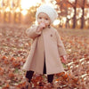 Modern Trend New Baby Girl  Woolen Long Coat for Girls Windproof Made For Autumn and Winter Season