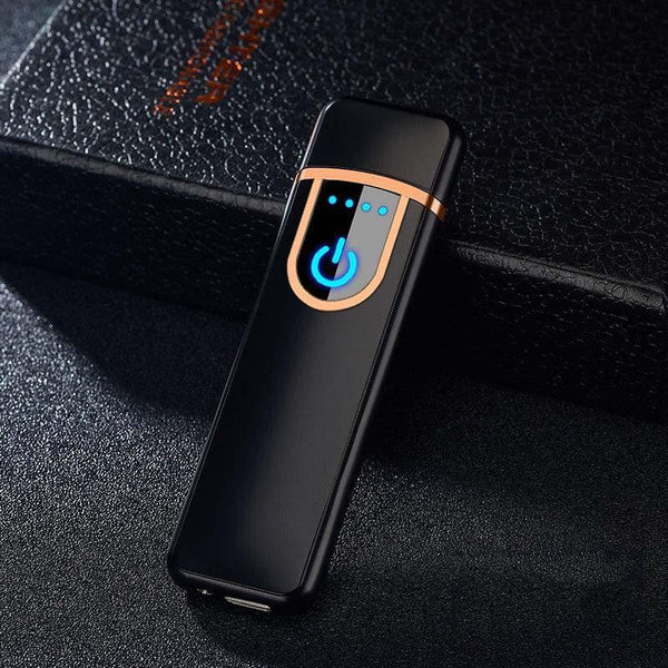 Luxury Modern New Personality USB Cigarette Lighter Fingerprint Induction Electronic Lighter Rechargeable
