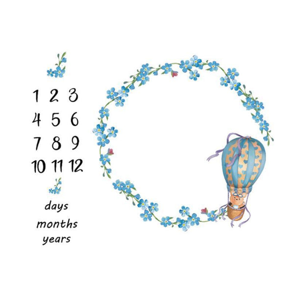 Newborn baby Monthly Growth  Blanket Photography Props Background Cloth For Baby