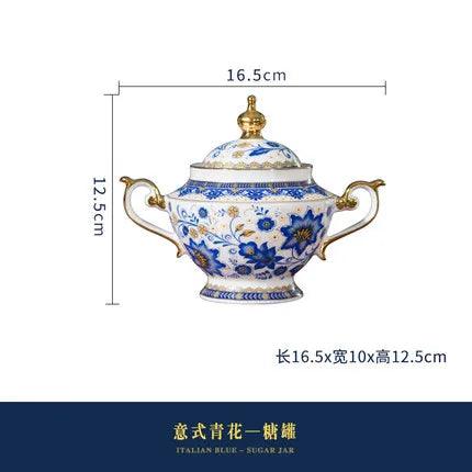 English Bone China Coffee Cup Set European tea set ceramic afternoon flower tea cup plate Italian black tea home American
