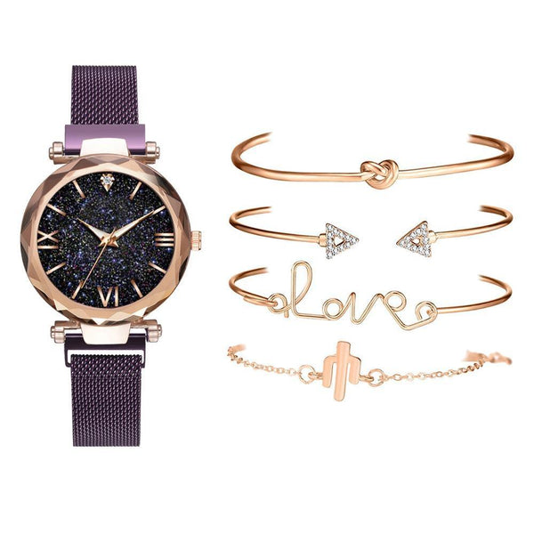 New STEVVEX Luxury Women Watches Magnetic Starry Sky Female Clock Quartz Wristwatch Fashion Ladies Wrist Watch For Women and Girls