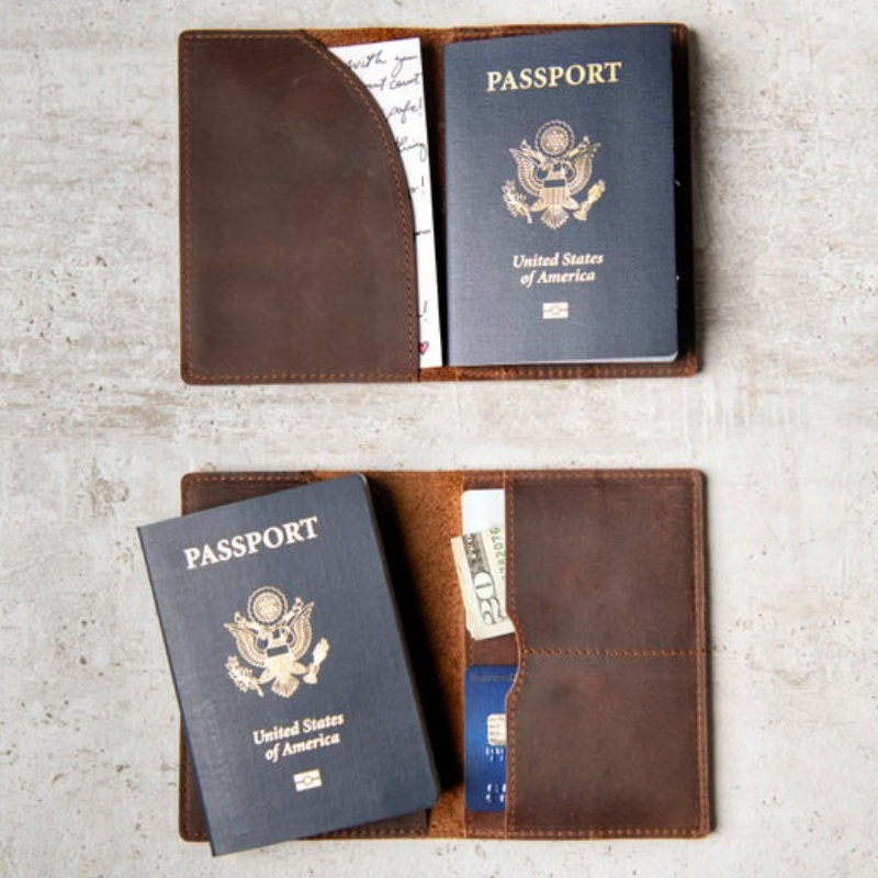 Priam Handmade Leather Passport Cover -