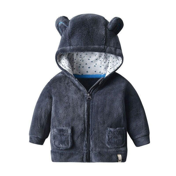 Newborn Baby Boys and Girls Jacket Autumn Winter Infant Cartoon Hooded Fleece Coat Warm Teddy Kids First Birthday Outfits 18 Months Jacket