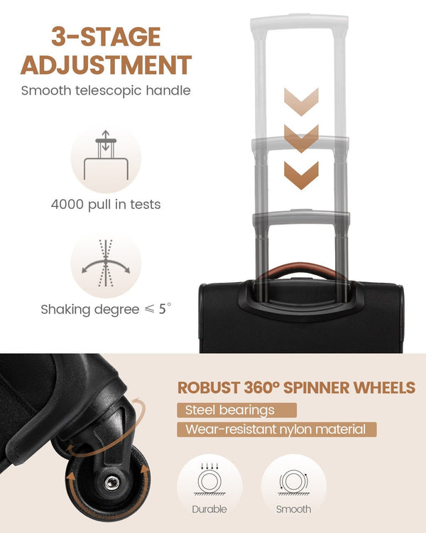 The Zymora™ Prime Suitcase by Camel Mountain – 45L, Fits Up To 16