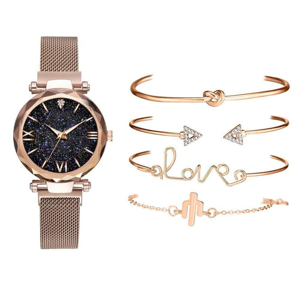 New STEVVEX Luxury Women Watches Magnetic Starry Sky Female Clock Quartz Wristwatch Fashion Ladies Wrist Watch For Women and Girls