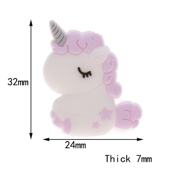 Silicone Unicorn Teether Beads Cute Cartoon Rodent BPA Free Baby Teething Toy For Baby and Kids