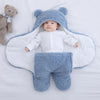 Baby Sleeping Bag Ultra-Soft Fluffy Fleece Newborn Receiving Blanket Infant Boys Girls ClothesSleeping Nursery Wrap Swaddle - Grey   Fleece / 3M