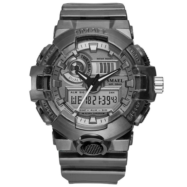 Sport Digital Watch for Men and Woman With Luminous Dual Time Waterproof 5 Bar Modern Men's Military Wristwatch WIth Night Mode