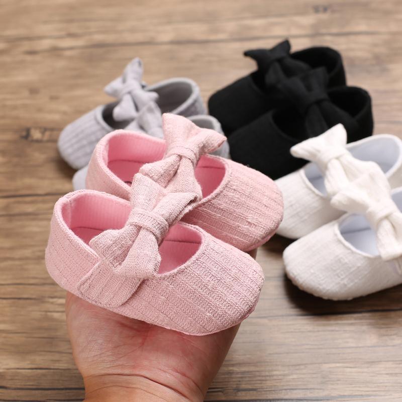Baby Girls First Walkers Bow Knot Solid Soft Shoe Footwear For Baby Girl Breathable Shoes