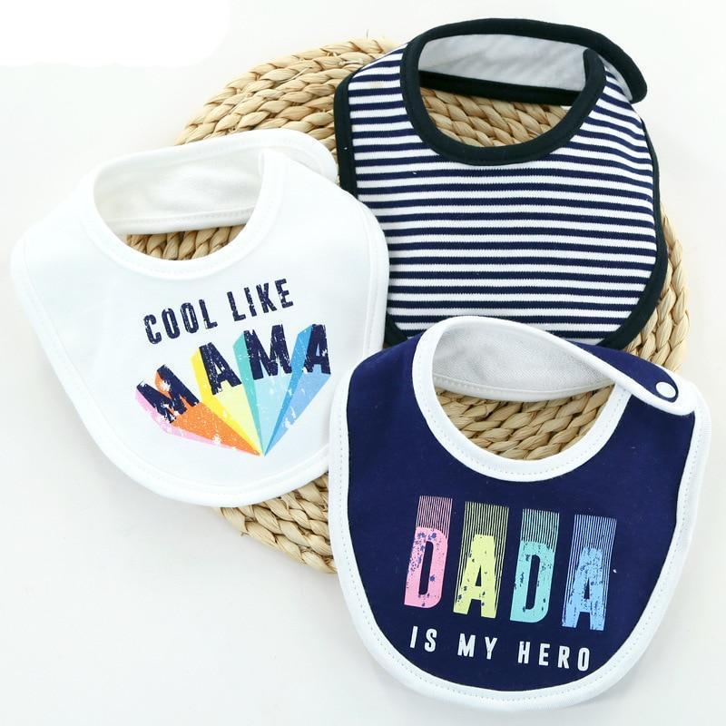 Moder 3PCS Baby Bibs Bandanna Lot Cotton Multi-style Triangle Cartoon For Infant Boys And Girls