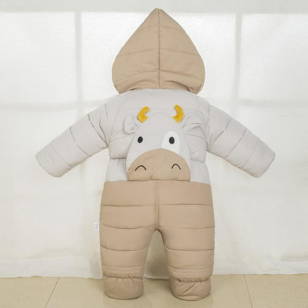 Baby Winter Wear Clothes Snowsuit Cute Calf Infant Snow Jacket Thicken Jumpsuit Children Coat For Babies In Modern Interesting Design
