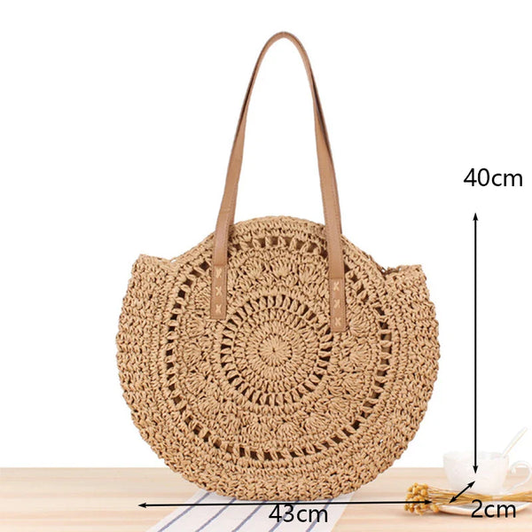 Round Straw Beach Bag - Sexikinis Swim