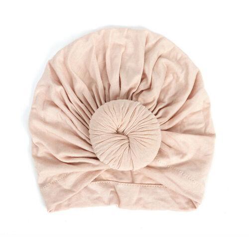 Newborn Toddler Kids Turban Cotton Beanie Hat Winter Cap Knot Solid Soft Sleeping Caps For Kids