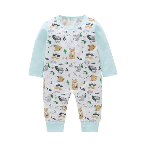 Baby Clothes Boys Girls Romper Floral Dinosaur Car Printed Long Sleeve Cotton Romper Kids Jumpsuit Playsuit For Kids