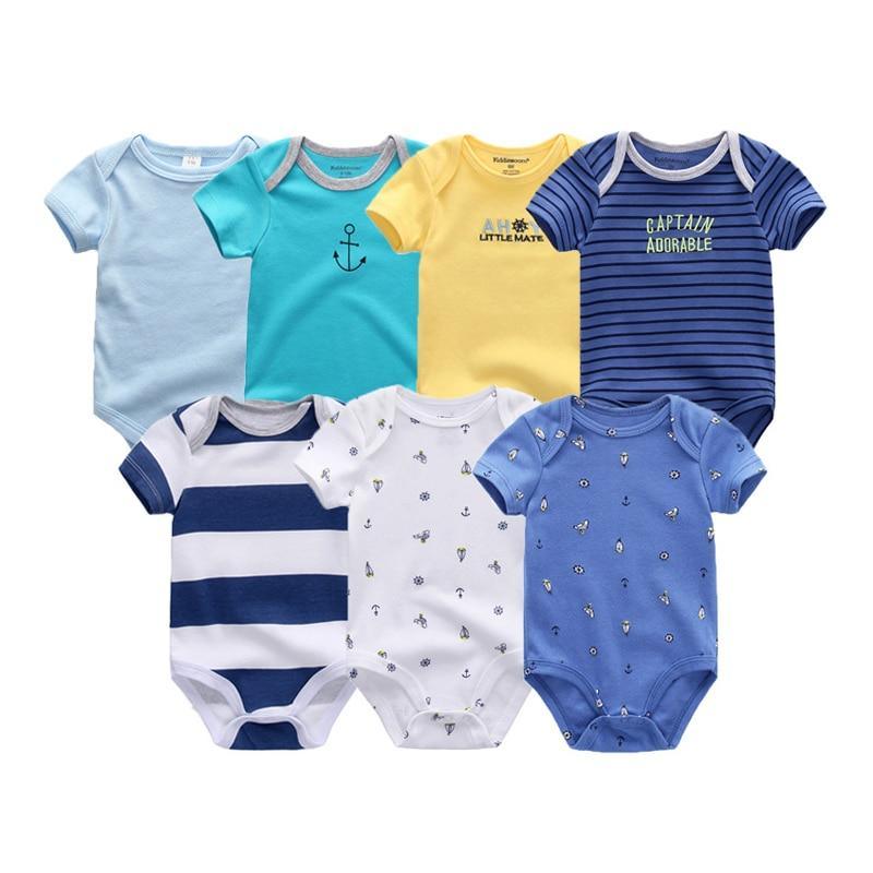Unisex Newborn Baby Rompers Clothing Infant Jumpsuits 100%Cotton Children 7Pcs/Lot Set for Girls and Boys Jumpsuits For Kids