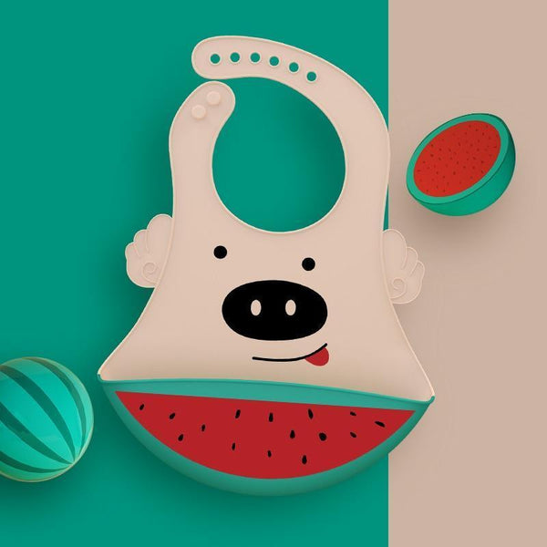 Adjustable Oil-proof  Food Grade Silicone Drool bib Soft And Comfortable Saliva Towel Lunch Baby Bib For Babies and Kids