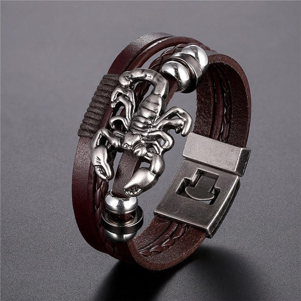 Trendy Modern Jewelry Leather Bracelet Men Braided Multilayer Anchor Bracelets Ladies Rope Chain for Male Jewelry Classic Style