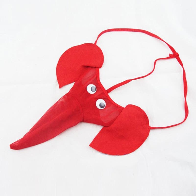 Men's Elephant Thong Underwear Cartoon Trunk T Panties Fashion G String Gag Gift
