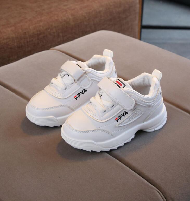 Boys Girls Fashion Sneakers Baby/Toddler/Little Kids Leather Trainers Children School Sport Shoes Soft Running Shoes
