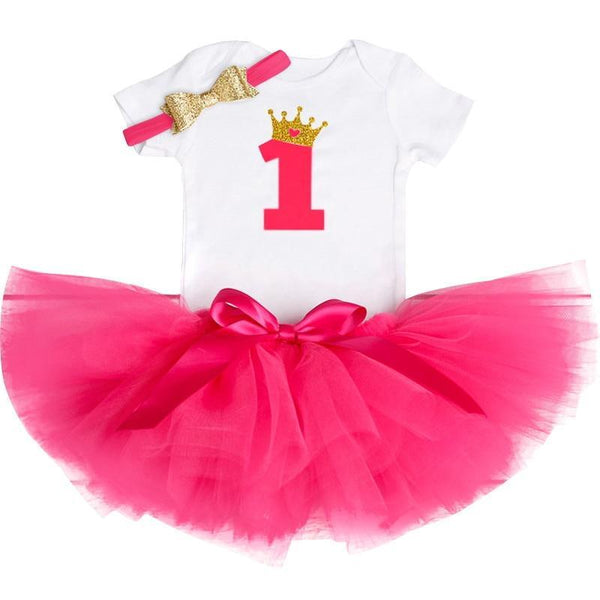 New Trend Dress For Baby Girls First 1st Birthday Baby Clothing Toddler Summer Clothes For Birthday Party