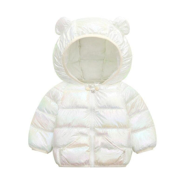 Shiny Toddler Baby Warm Hooded Coat Winter Outerwear Infant Clothes Cute Jacket Baby Clothes For Girls