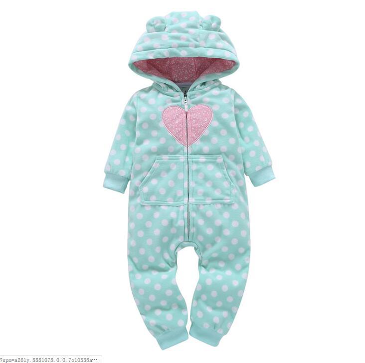 Modern Colorful Interesting Newborn Baby Unisex Warm Clothing Long Sleeved Cotton Romper For Kids
