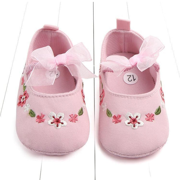 Newborn First Walkers Toddler Shoes Non-slip Baby Girls Kids Floral Shoes Princess Shoes Soft Sole Kids Toddler Infant Boots