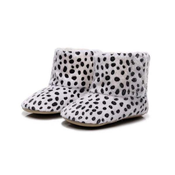 Cute Baby Infants Shoes Dot Knitting Boots Casual Non-slip Soft Soled Walking Shoes