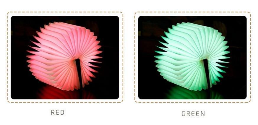 STEVVEX USB LED Book Lights Home Bedside Reading Lighting Rechargeable Magnetic Colorful Foldable Wooden Desk Lamp Best For Birthday or Valentine Gift