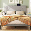 Headboard for Full Size Bed and Queen Geometric Upholstered Head Board-Gray