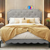 Headboard for Queen and Full Size Bed Tufted Upholstered Head Board-Gray