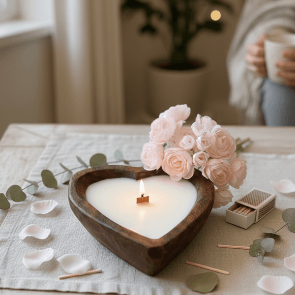 Endless Love Heart Candle