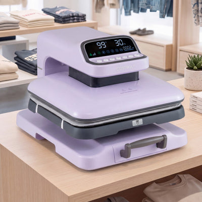 Heat Press Machine with Auto Release for T Shirts-Purple