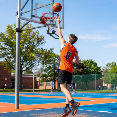 Heavy-Duty Basketball Return Attachment with 6 Sturdy Hooks