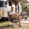 Heavy Duty Outdoor Camping Chair with Cup Holder and Side Pocket-Red