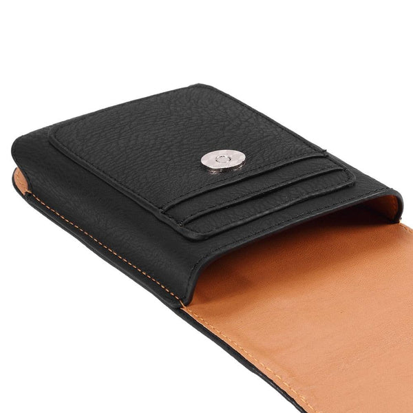 Universal Leather Case for iPhone Mens PU Leather Vertical Case with Belt Clip for iPhone Waist Pack Belt Clip Bag for 3.5-6.3