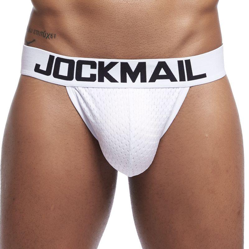 Jockmail White Underwear Men Underwear Breathable Mesh