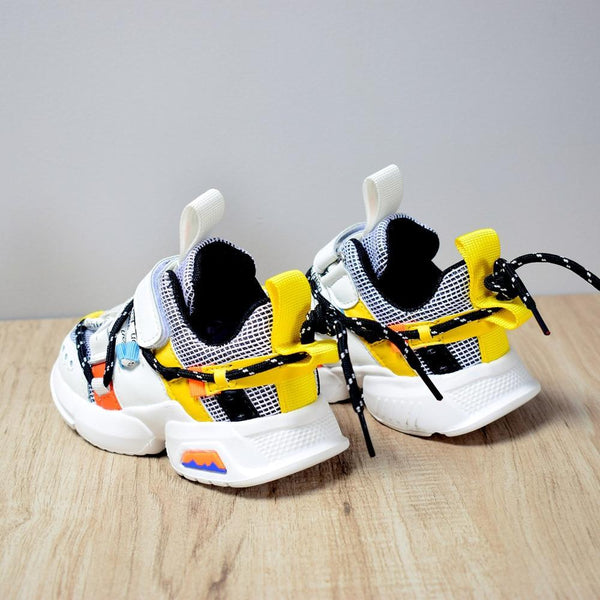 New Kids Shoes Toddler Girls Boy Sneakers Lace Up Design Mesh Breathable Children Tennis Fashion Little Baby Shoes